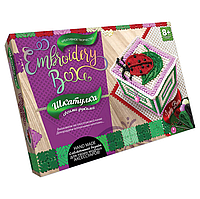Комплект для создания шкатулки "Шкатулка. Embroidery Box" EMB-01 (Розово-зеленый) Seli Комплект для створення