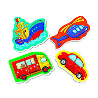 Детские пазлы Baby puzzle "Транспорт" Vladi toys VT1106-96 Seli Дитячі пазли Baby puzzle "Транспорт"