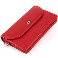 Клатч из кожи женский ST Leather Красный Seli Жіночий клатч жіночий ST Leather Червоний