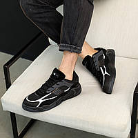Кроссовки мужские Черные кроссы для мужчины Seli Кросівки чоловічі Чорні кроси для чоловіка