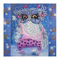 Набір Для Вишивання Бісером "сова З Будильником" Am-102 15х15 См Seli
