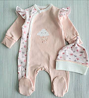 Святковий костюмчик для новонародженої 56р 62 Костюм на виписку Комплект для новонароджених