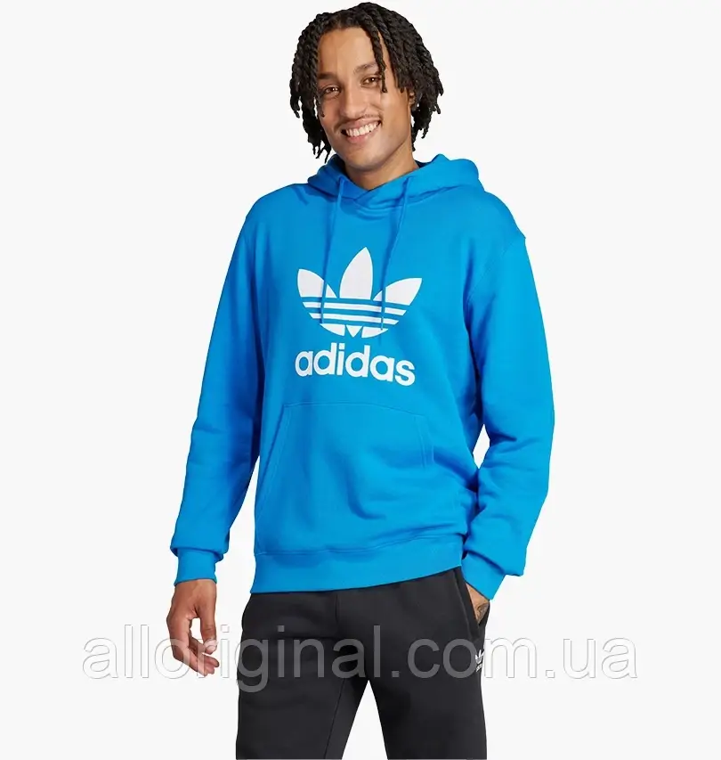 AllOriginal com ua Худі Adidas Adicolor Classics Trefoil Hoodie Blue IM9410 РОЗМІРИ ЗАПИТУЙТЕ, фото 1