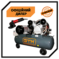 Поршневой воздушный ременной компрессор GTM KC2090A-120L (5.5 кВт, 380 В, 10 атм, 670 л/мин, 120л) Топ 3776563