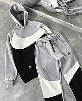 Спортивный костюм серый мужской Nike худые-штаны Seli Спортивний костюм сірий чоловічий Nike худі-штани