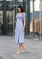 Платье Staff женское голубое длинное для девушки стаф Seli Сукня Staff жіноча блакитна довга для дівчини стаф