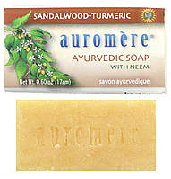 Auromere Аюрведическое мыло с нимом сандаловым деревом и куркумой 17 г для проблемной жирной кожи