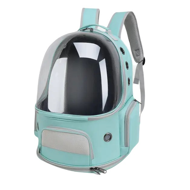 Рюкзак для перенесення домашніх тварин CosmoPet CP-52 з ілюмінатором 35x28x43см Turquoise (3_04845)