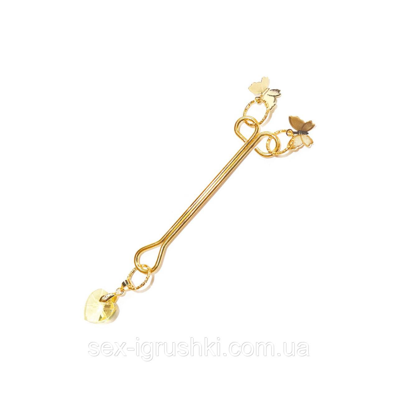 Затискач для клітора Art of Sex - Clit Clamp Butterfly, золото SO9843