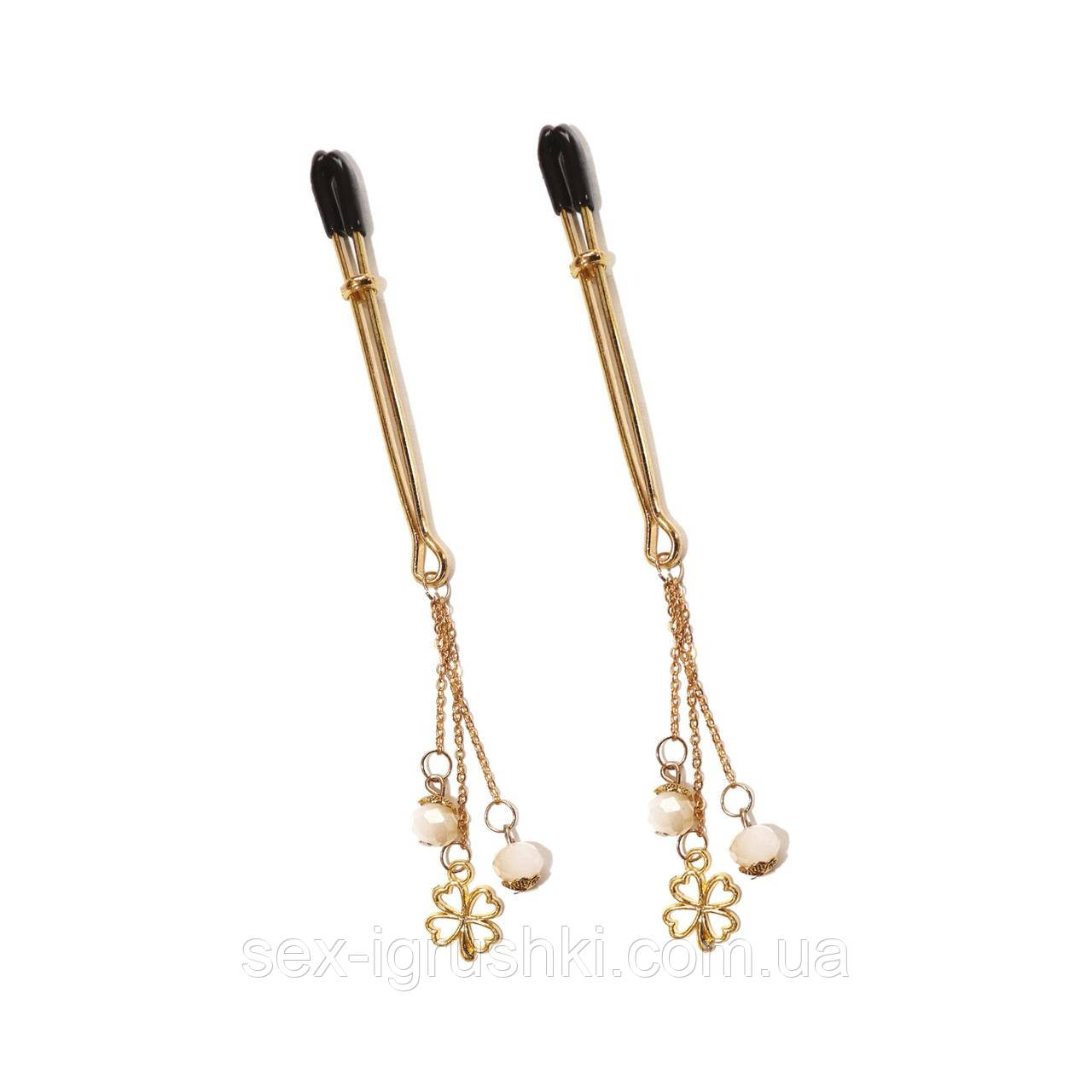 Затискачі для сосків Art of Sex - Nipple Clamps Golden Clover SO9844