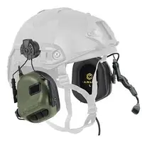 Тактические активные наушники с микрофоном олива earmor M32H MOD3 на шлем фаст,stn.