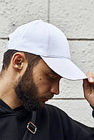 Базовая кепка для мужчин и женщин, Белая / Классическая бейсболка / Универсальная кепка унисекс / Кепка на лето
