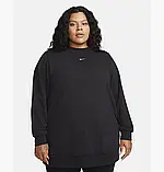 AllOriginal com ua Світшот Nike Dri-Fit One Crew-Neck French Terry Tunic (Plus Size) Black FN1454-010 РОЗМІРИ, фото 2