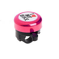 Звонок DN BL-005 I love my bike Розовый (BL-005-pink)