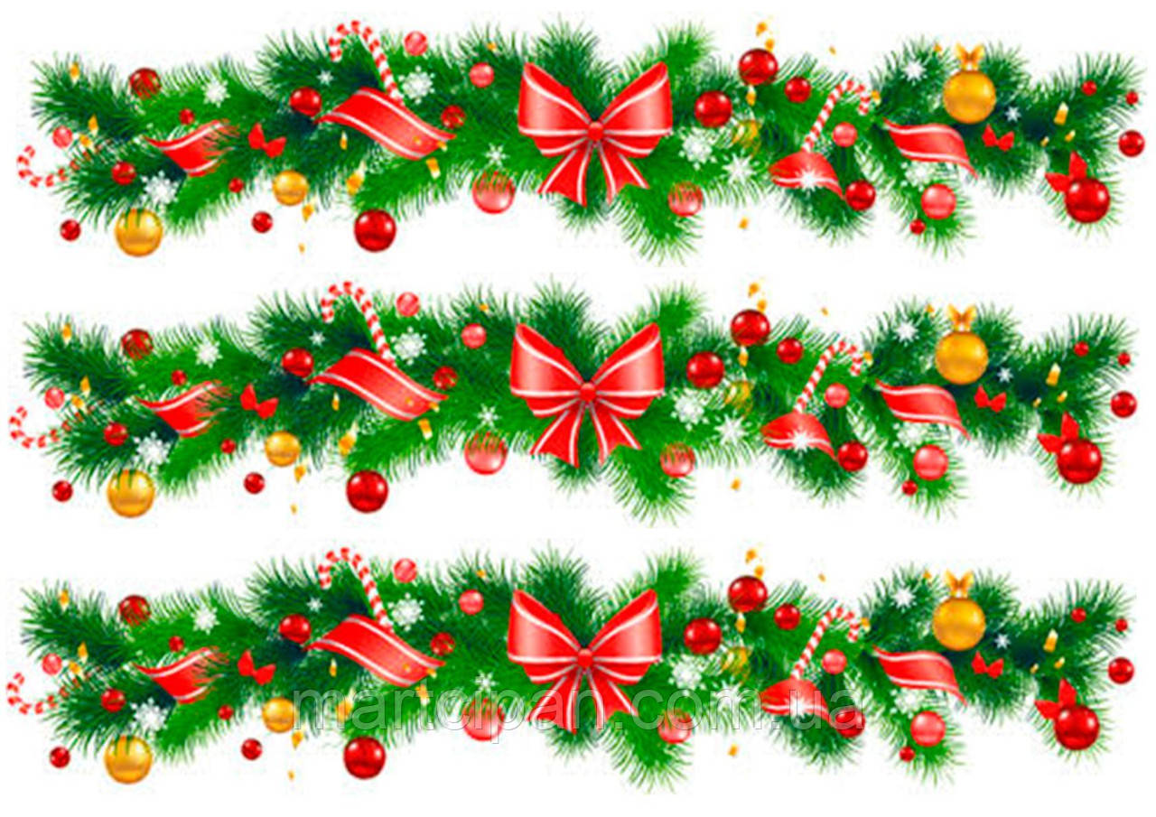 Новий рік 42 Вафельна картинка , фото 1