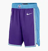 Urbanshop com ua Шорти Nike Nba Swingman Shorts Los Angeles Lakers City Edition Violet/Light Blue DB4138-504