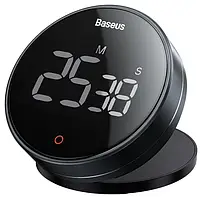 Кухонний цифровий таймер Baseus з магнітним кріпленням Heyo Rotation Countdown Timer Pro Чорний