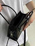 Жіноча сумка крос-боді 7358 рептилія чорна, фото 6