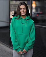 Женские тощие с капюшоном стаф Staff original green oversize fleece Seli Жіноче худі з капюшононм стаф Staff