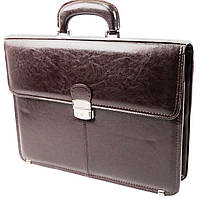 Мужской портфель для бумаг из эко кожи JPB, TE-29 коричневый Seli Чоловічий портфель для паперу з екошкіри