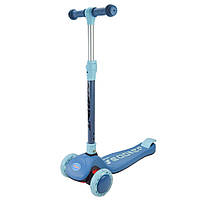 Самокат детский 3-х колесный Scooter SC2421(Blue) светящиеся колеса, синий Seli Самокат дитячий 3-х колісний