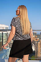 Легка жіноча блуза із зав'язками великих розмірів, фото 4