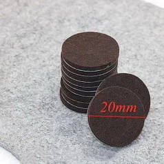 Наклейки підкладки для захисту підлоги та меблів від подряпин Coffee D = 20 мм, h = 5 мм (8 в 1)