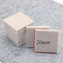 Самоклейні накладки для захисту підлоги та меблів Beige 20x20мм, h = 5 мм (8 в 1), фото 3
