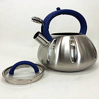 Чайник со свистком Unique UN-5303 кухонный на 3 литра. CK-231 Цвет: синий