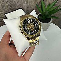 Чоловічий механічний годинник Winner GMT-1159 Gold золотий наручний годинник Віннер Salex