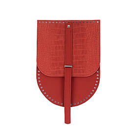 Комплект для сумки Морена зі шкіри, колір Червоний + Червона рептилія