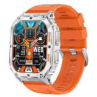 Розумний смарт годинник чоловічий Smart Respect X Orange з компасом оранжевий Seli