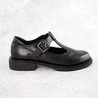 Туфли женские Черные из качественной натуральной кожи Seli Туфлі жіночі Чорні з якісної натуральної шкіри