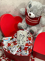 Подарочная коробка для подарочный бокс сладкого с игрушкой и чашкой Seli Подарункова коробка до для Св