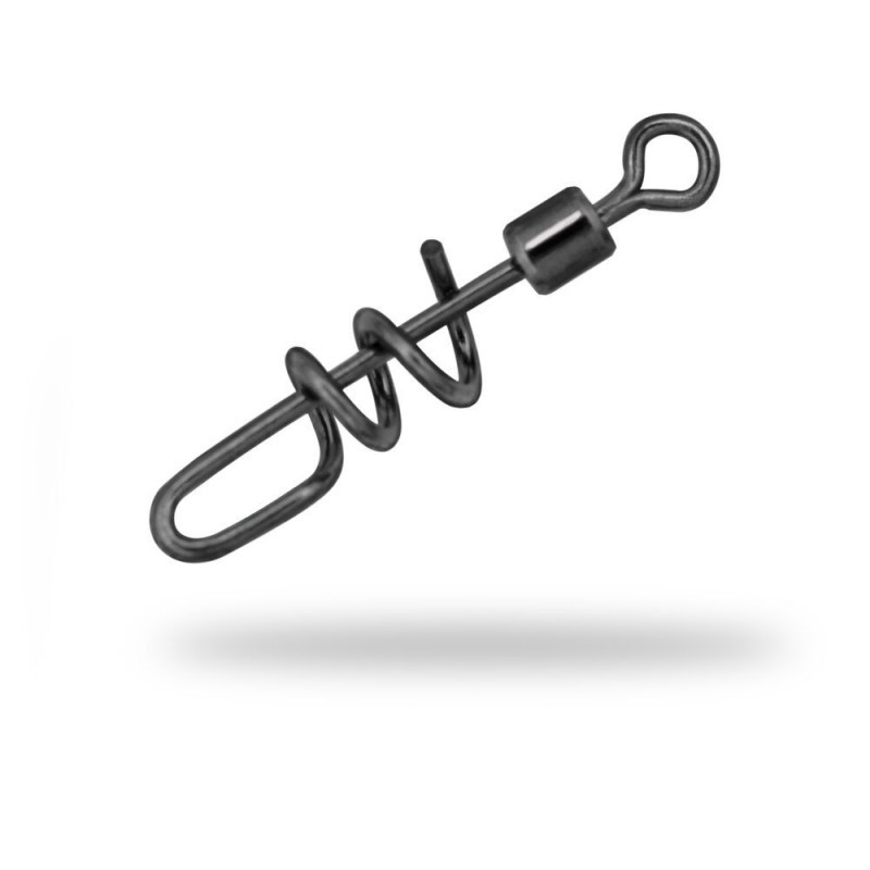 Застібка для риболовлі спіралеподібна з вертлюгом Gurza Rolling swivel/Screwed Snap BN №1/0 5шт, фото 1