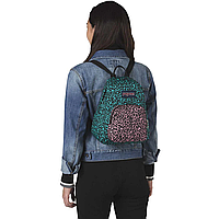 Маленький молодіжний рюкзак 10L Jansport Half Pint бірюзовий з рожевим Seli