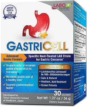 Природний захист від розладів шлунка LABO Nutrition GASTRICEL 30 пакетів