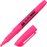 Маркер текстовий круглий, текстовиділювач (2-4мм, рожевий) Buromax Jobmax BM.8903-10