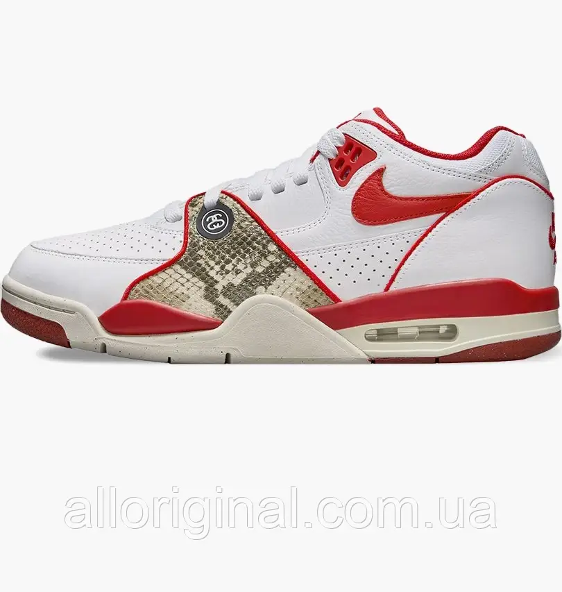 AllOriginal com ua Кросівки Nike Stussy X Air Flight 89 Low Sp White/Red FD6475-101 РОЗМІРИ ЗАПИТУЙТЕ, фото 1