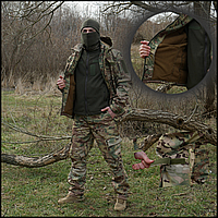 Soft shell multicam костюм штурмовой летний тактический полевой, ветрозащитные костюмы Софтшелл камуфляж Voїn