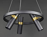 Люстра підвісна стельова в стилі LOFT (лофт) J063/6-bk Чорний 30-150х45х45 см. n