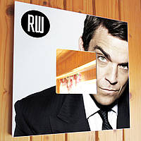 Зеркало "Робби Уильямс. Robbie Williams" подарок для фанатов, поп музыка, украшение в бар, клуб, кафе, спальню
