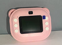 Детский фотоапарат з термопринтером Камера принтер 2 камеры розовый