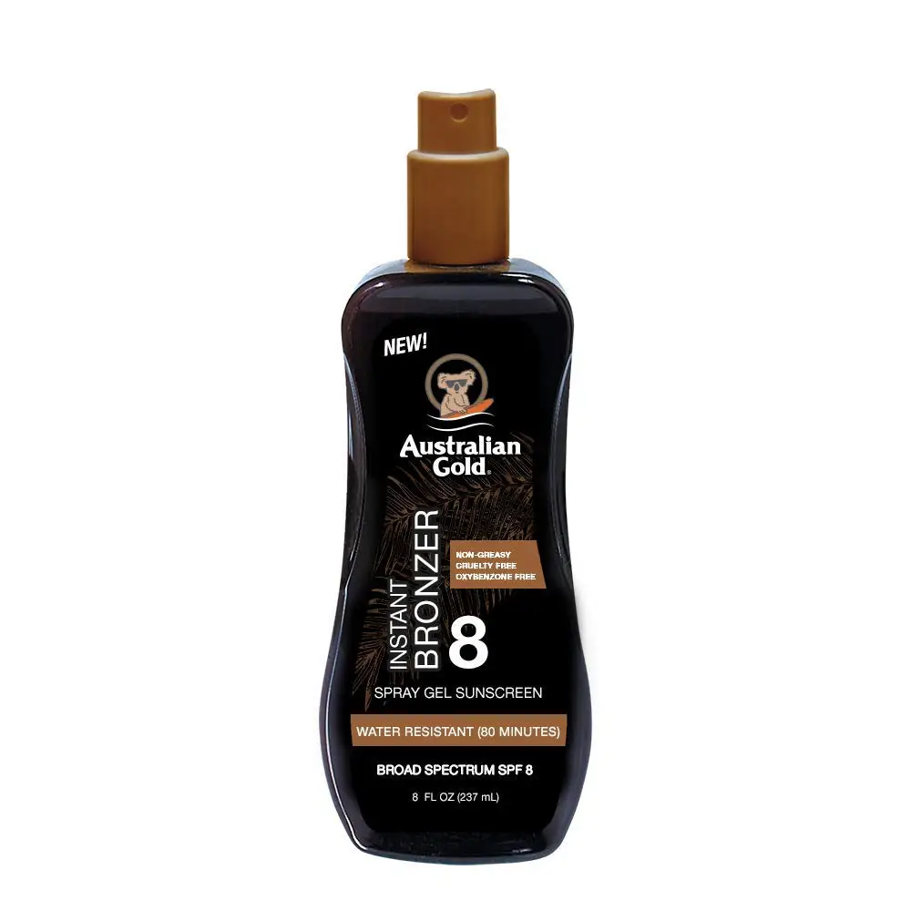 Сонцезахисний спрей-гель з бронзатором Australian Gold Spray Gel Bronzer SPF 8