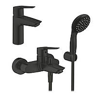 Набор смесителей 3 в 1 для ванной комнаты Grohe QuickFix Start Black UA303301SQ(2125994761756)