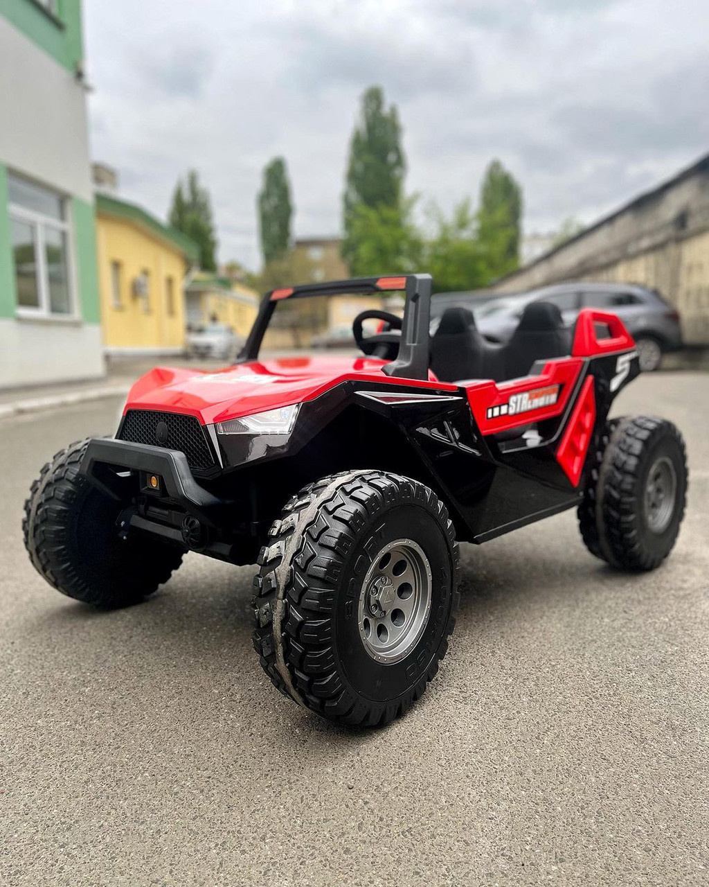 Дитячий електромобіль на акумуляторі Багі M 4170 (24 V) з пультом радіокерування для дітей 3-8 років червоний
