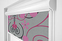 Рулонная штора Rolets Цветы 2-52363-475 47.5x170 см закрытого типа Серо-розовая o
