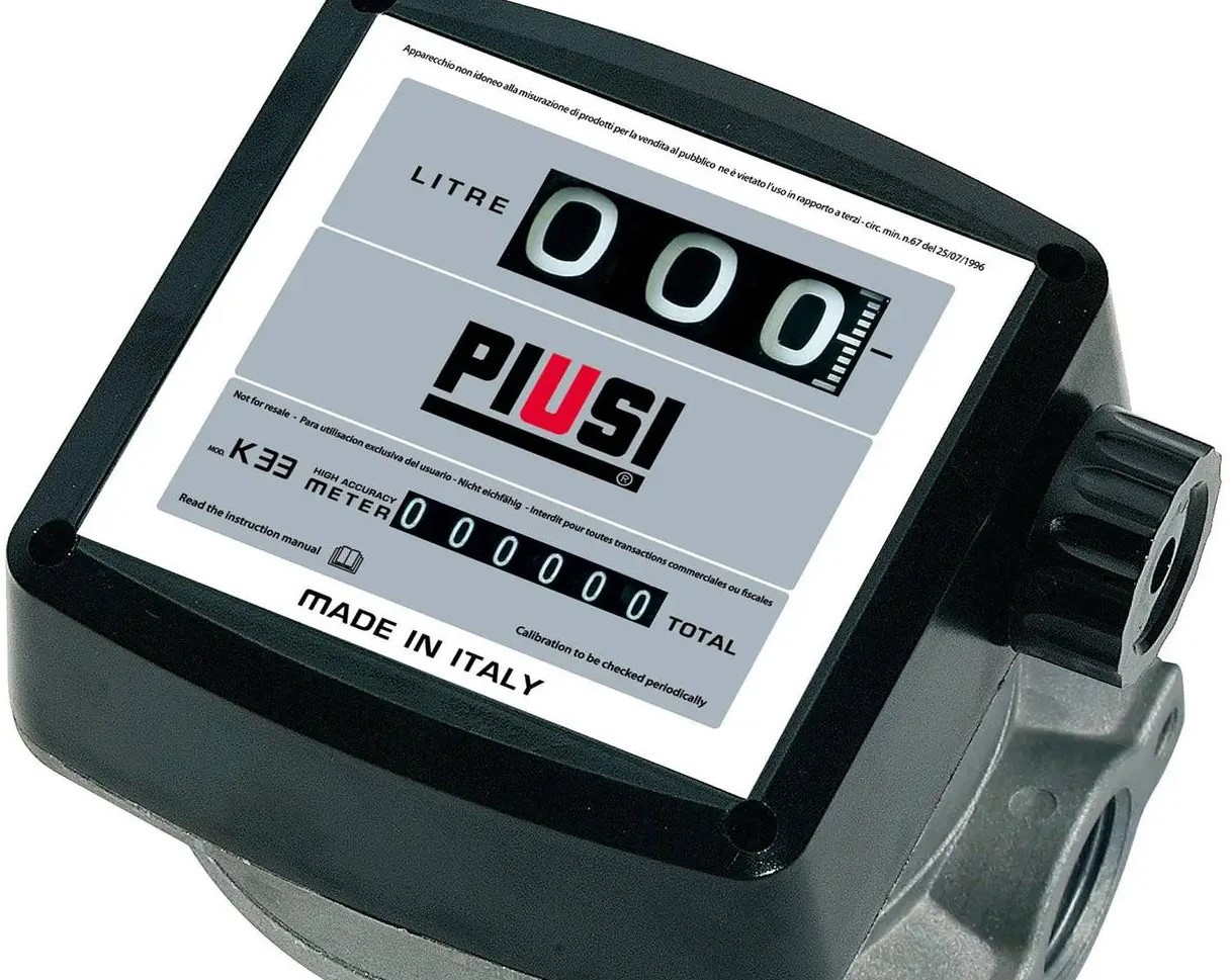 Лічильник обліку дизельного пального Piusi K33 (20–120 л/хв), фото 1