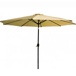 Садова парасолька з нахилом для дачі для саду для пляжу на 8 спиць Bonro B-016 бежевий диметр 3 метри