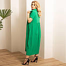 Літнє плаття сорочка з завищеною талією і коротким рукавом (р.42-58) 31py5701, фото 5